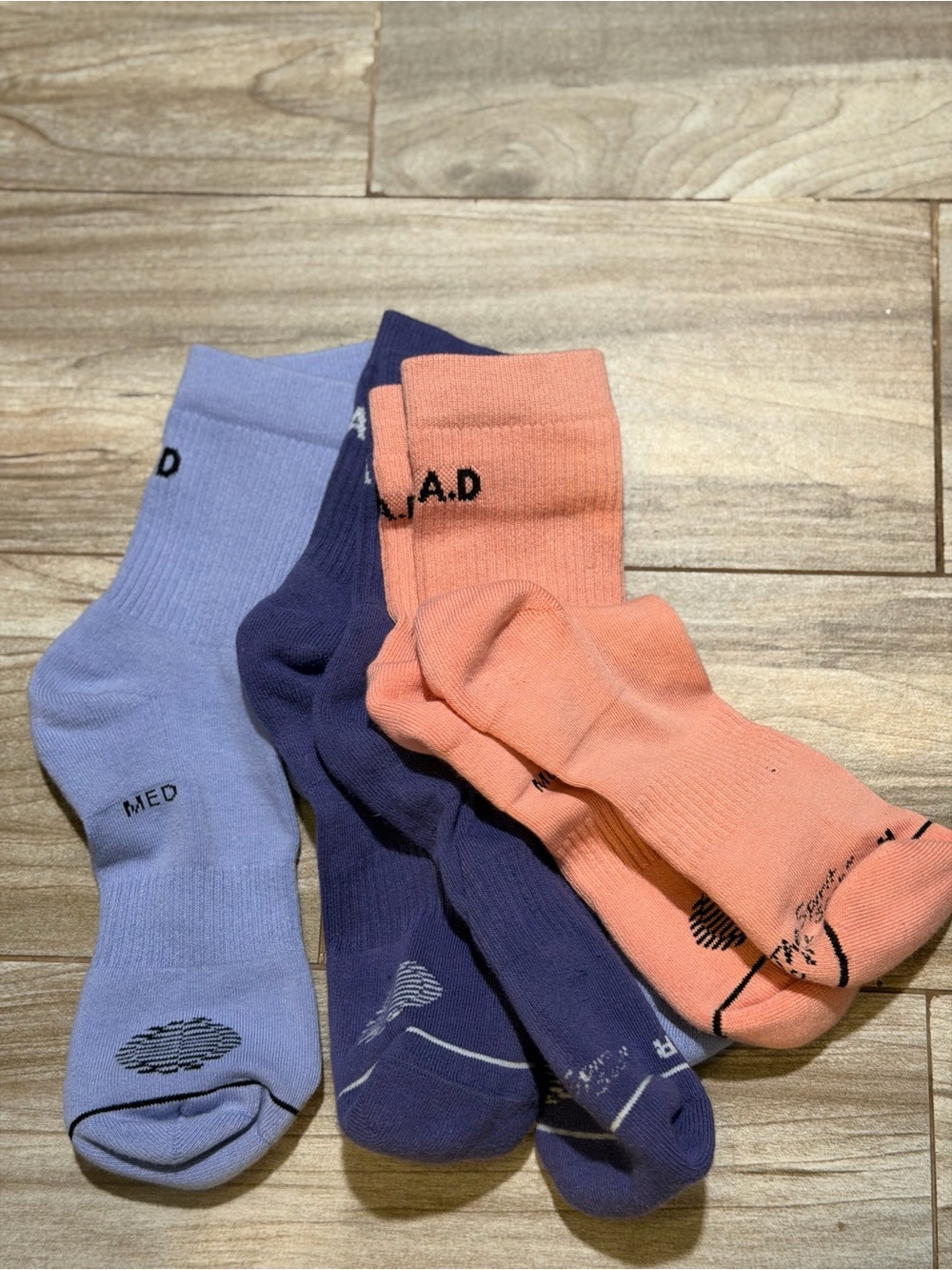 R.A.D. SHORTIE SOCK TRIPLE PACK MULTI COLOR Size Medium